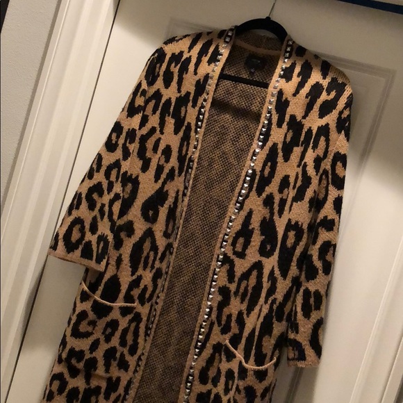 joe's jeans leopard cardigan
